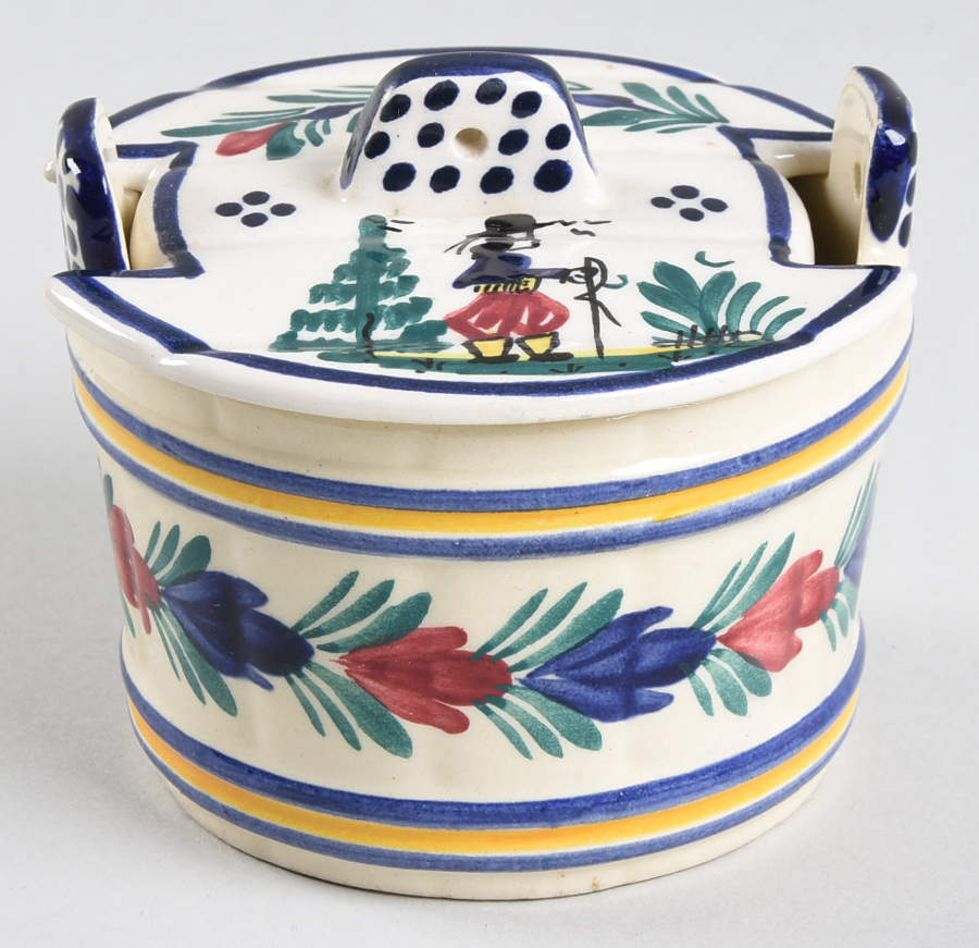 Petit Breton Butter Tub & Lid by Quimper-1