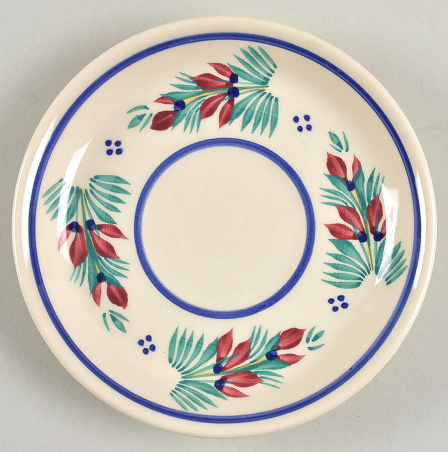 Petit Breton Saucer for Flat Demitasse Cup by Quimper-1