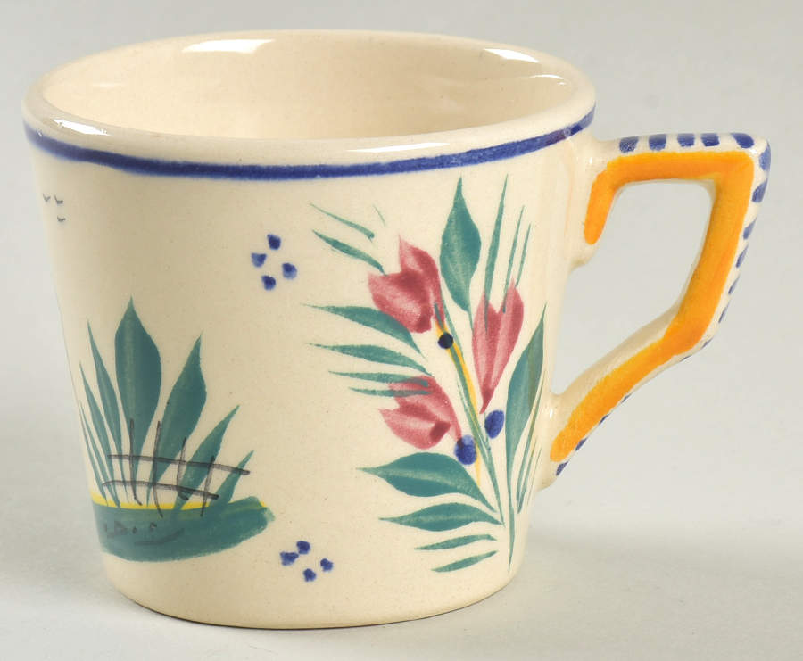 Petit Breton Flat Demitasse Cup by Quimper-1
