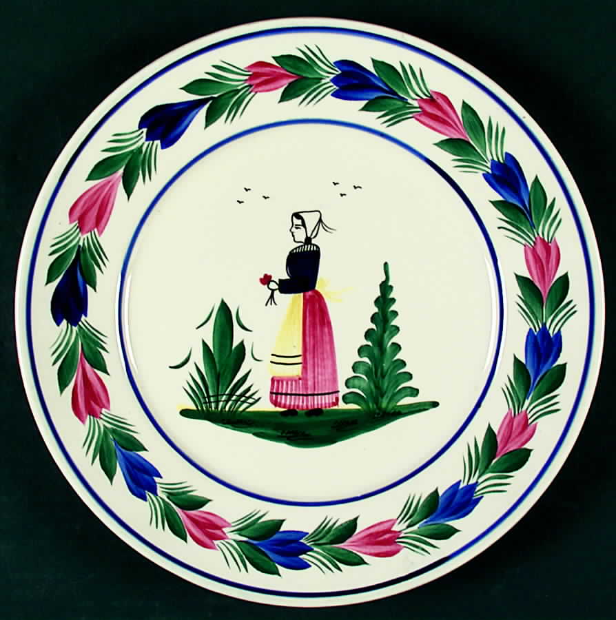 Petit Breton Dinner Plate by Quimper-1