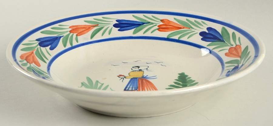Petit Breton Large Rim Soup Bowl by Quimper-1