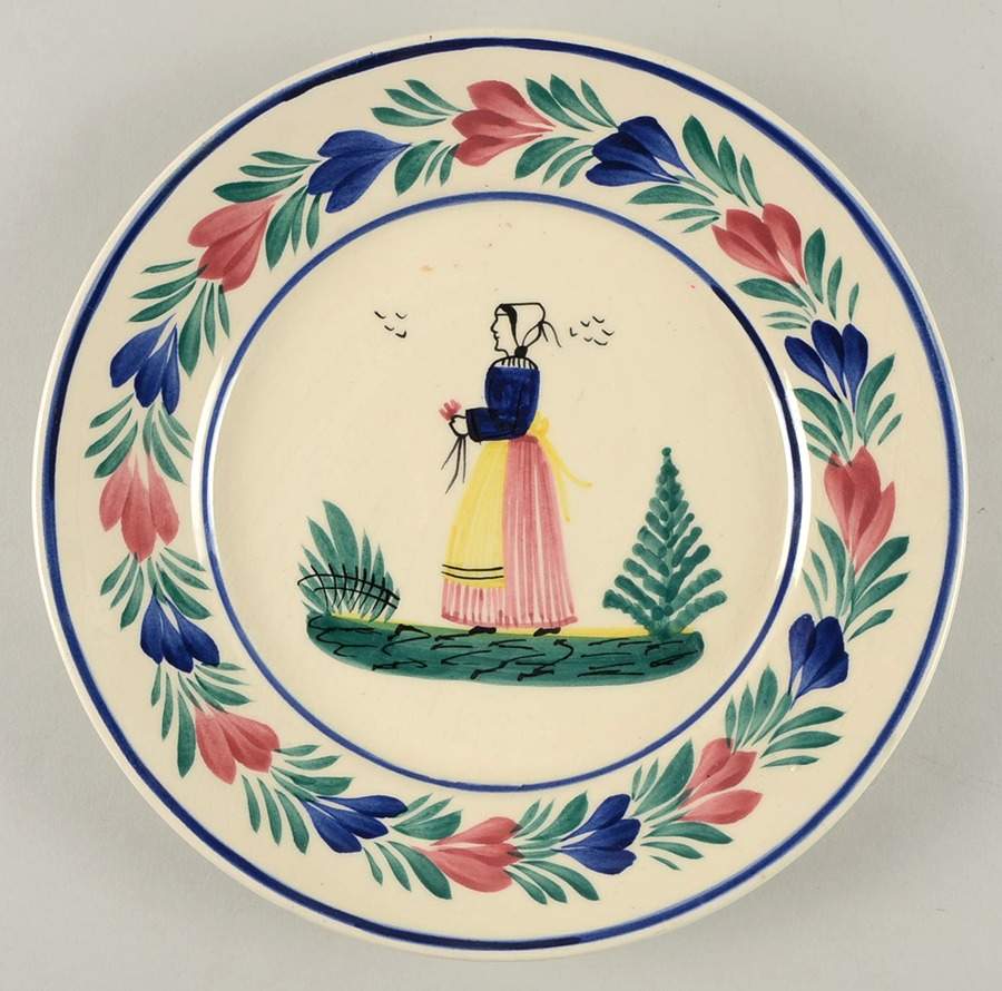 Petit Breton Luncheon Plate by Quimper-1