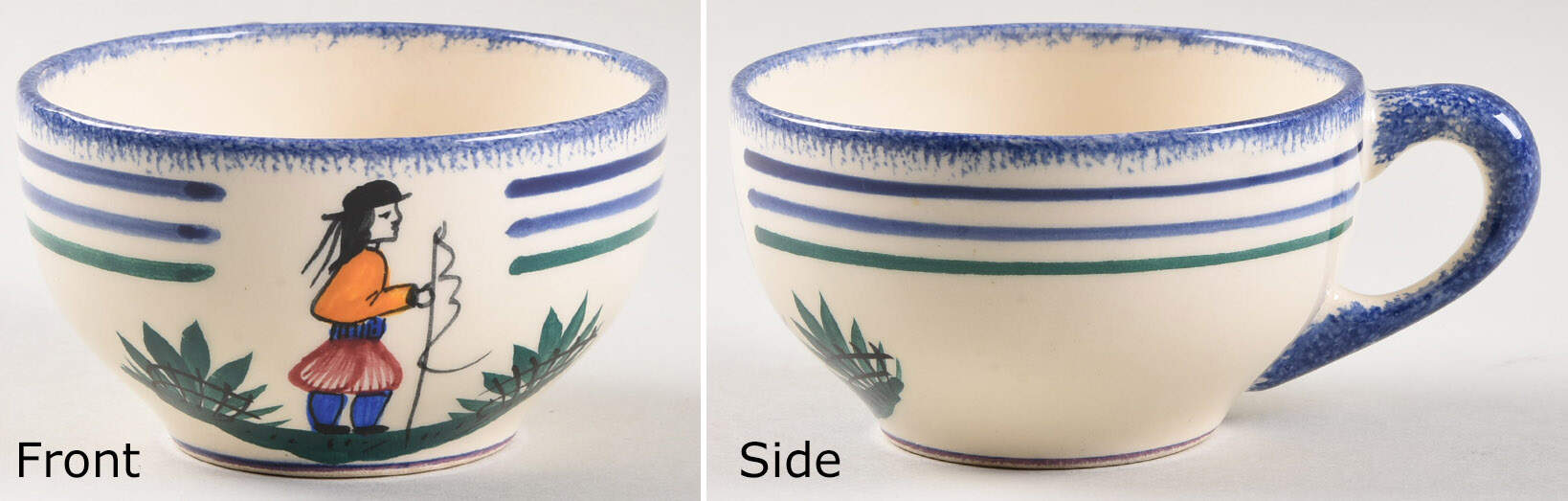 BRITTANY BLUE 2" Flat Cup by Quimper-1