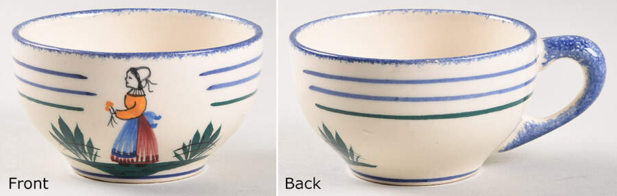 BRITTANY BLUE Flat Cup by Quimper-1