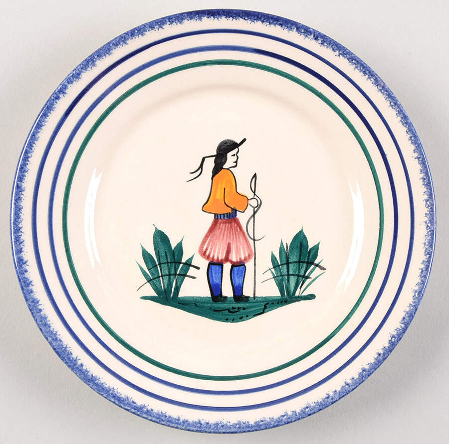BRITTANY BLUE Bread & Butter Plate by Quimper-1
