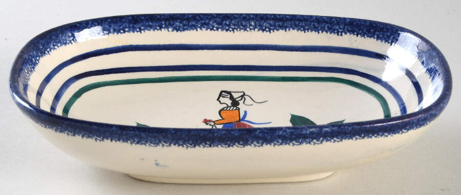 BRITTANY BLUE Butter Tray by Quimper-1