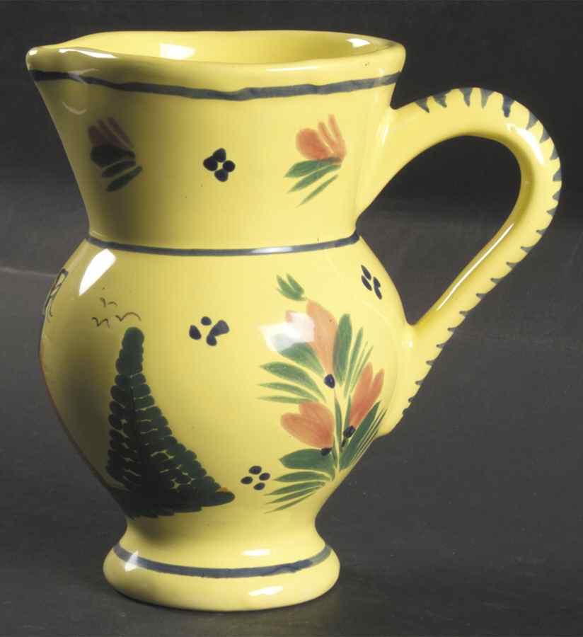 Soleil Yellow (Octagonal, Lady) 12 Oz Pitcher by Quimper-1
