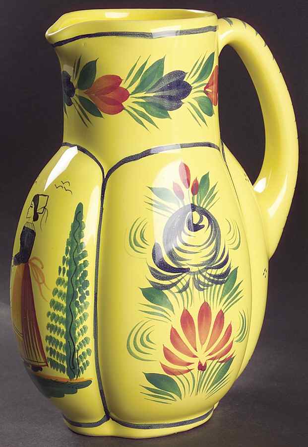 Soleil Yellow (Octagonal, Lady) 48 Oz Pitcher by Quimper-1