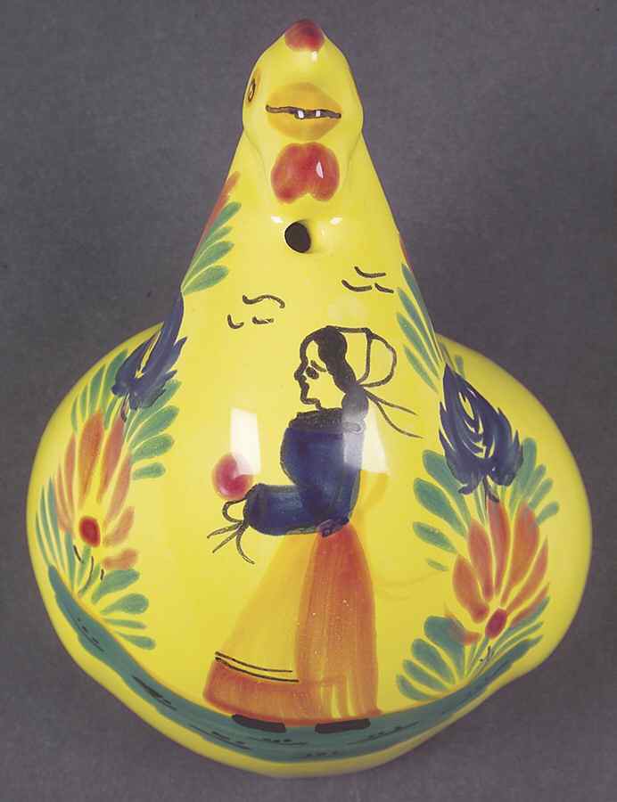 Soleil Yellow (Octagonal, Lady) Hanging Stringholder by Quimper-1