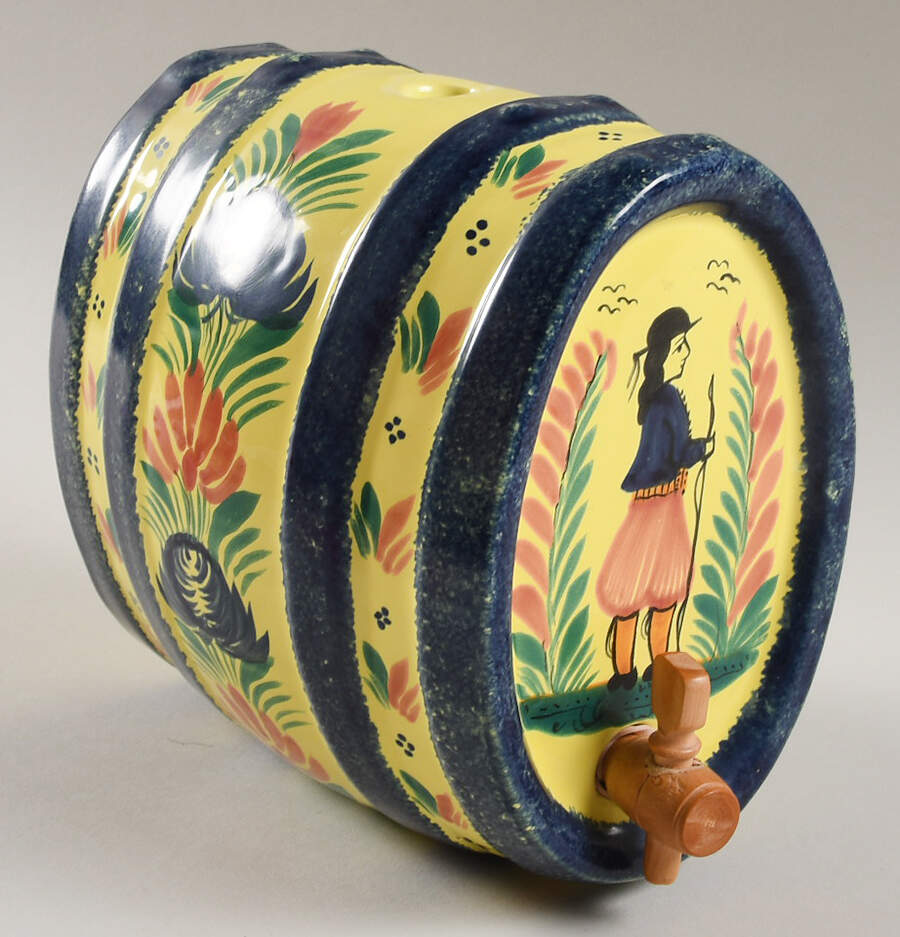 Soleil Yellow (Round) Hot Cider Barrel No Stopper by Quimper-1