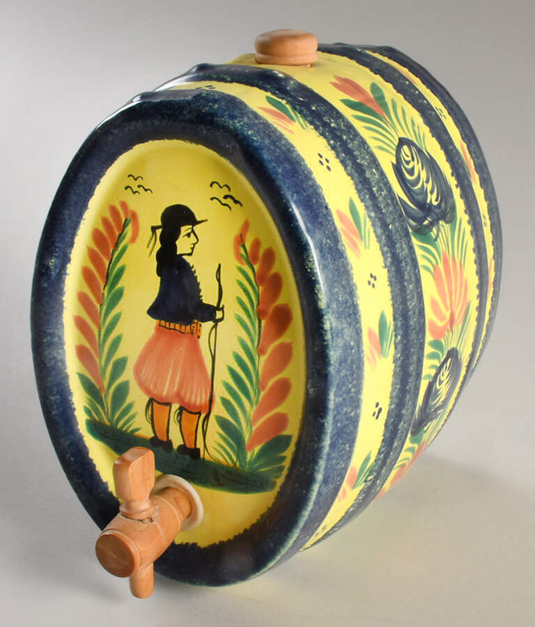 Soleil Yellow (Round) Hot Cider Barrel & Stopper by Quimper-1