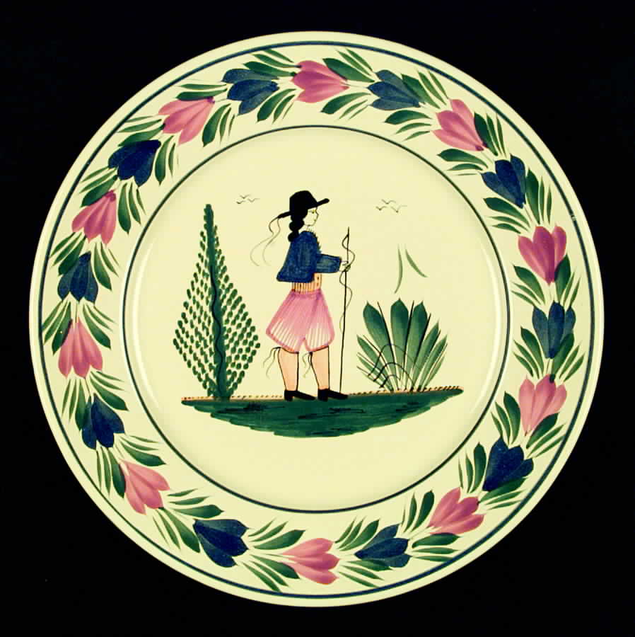 Soleil Yellow (Round) Luncheon Plate by Quimper-1