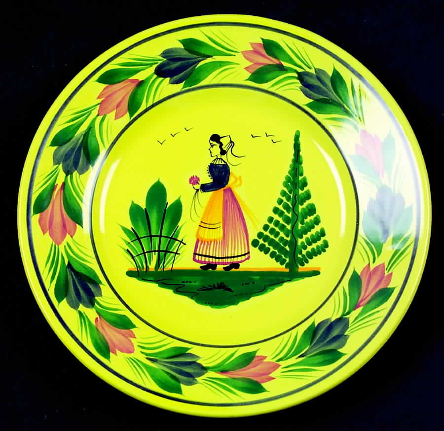 Soleil Yellow (Round) Small Bread & Butter Plate by Quimper-1