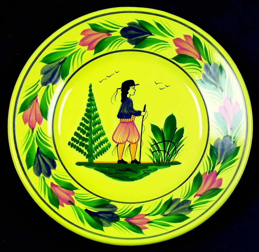 Soleil Yellow (Round) Square Bread & Butter Plate by Quimper-1