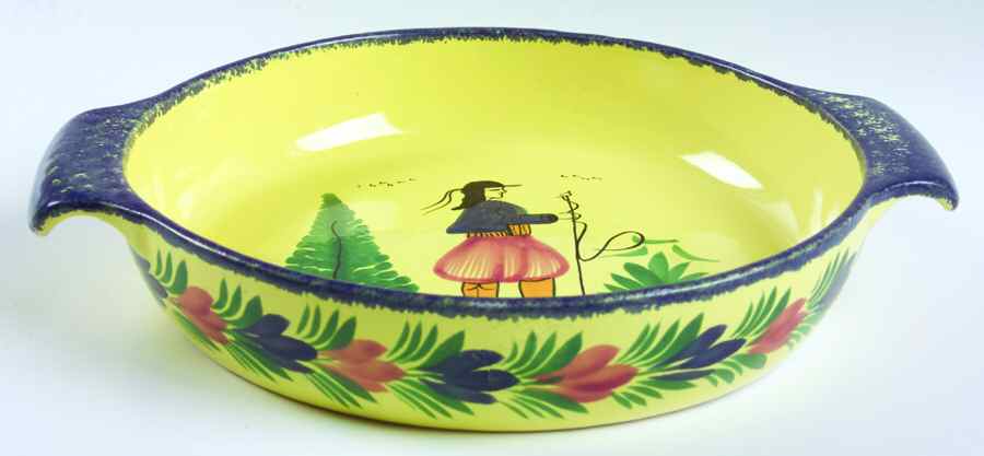 Soleil Yellow (Round) 12" Round Baker by Quimper-1