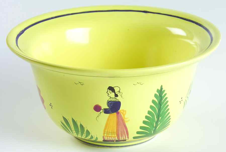 Soleil Yellow (Round) 6" Round Vegetable Bowl by Quimper-1