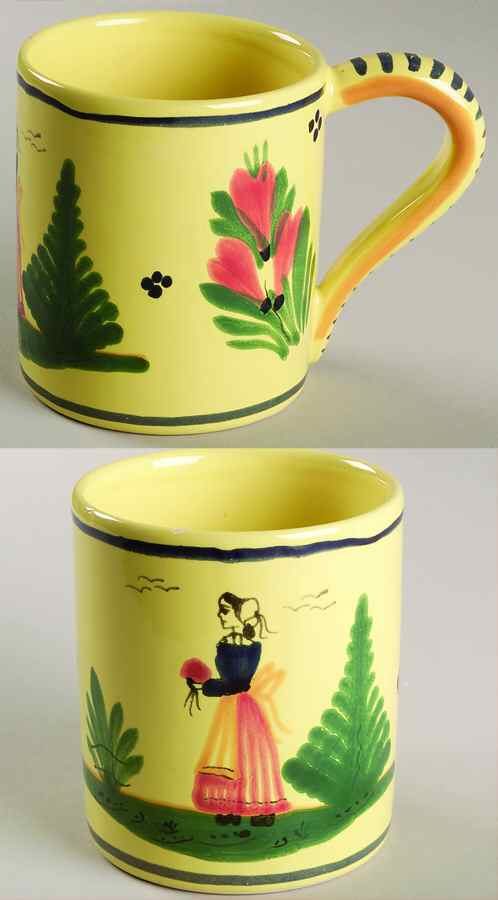 Soleil Yellow (Round) Mug by Quimper-1
