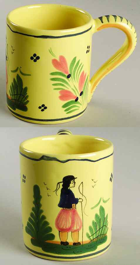 Soleil Yellow (Round) Mug by Quimper-1