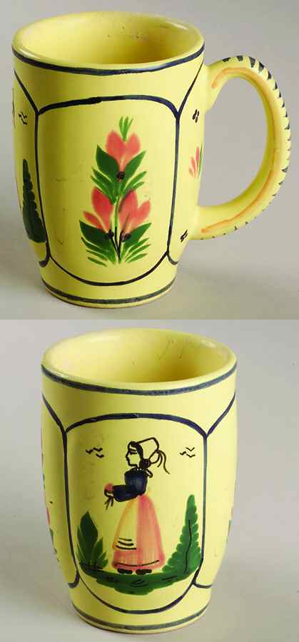 Soleil Yellow (Round) Mug by Quimper-1