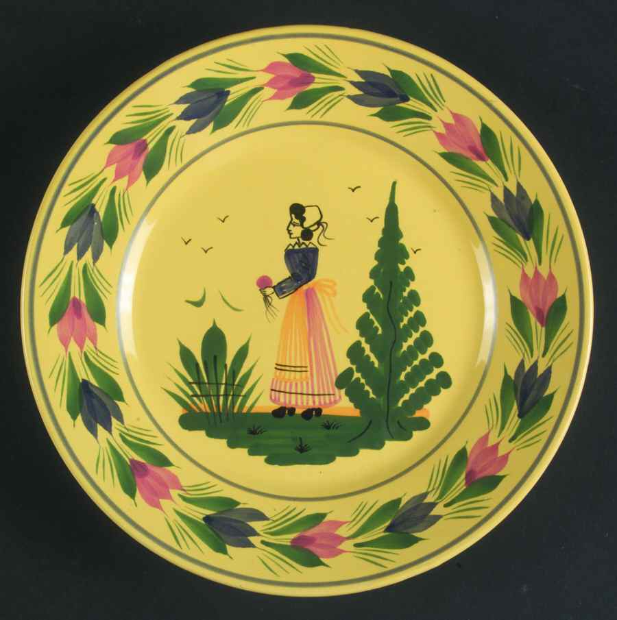 Soleil Yellow (Round) Bread & Butter Plate by Quimper-1