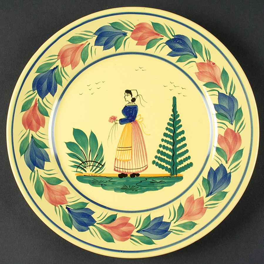 Soleil Yellow (Round) Salad Plate by Quimper-1