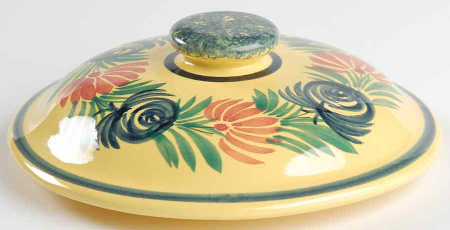 Soleil Yellow (Round) Lid for Cookie Jar by Quimper-1