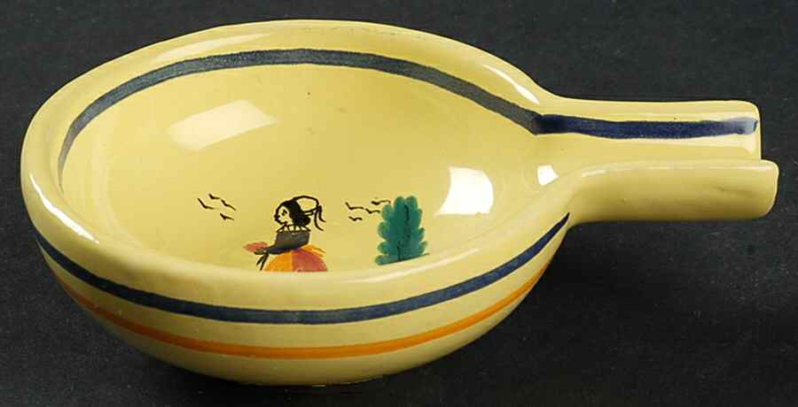 Soleil Yellow (Round) 4" Ashtray by Quimper-1