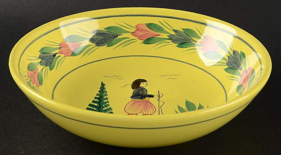 Soleil Yellow (Round) 8" Round Vegetable Bowl by Quimper-1