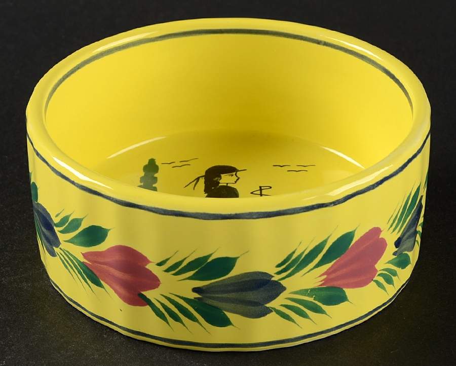 Soleil Yellow (Round) Wine Bottle Coaster by Quimper-1