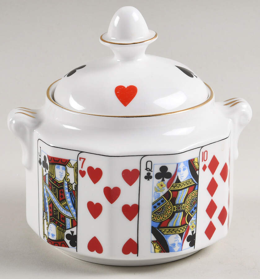 Cut for Coffee Sugar Bowl & Lid by Queen's-1