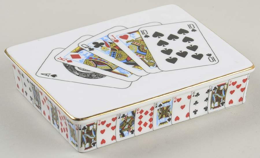 Cut for Coffee Double Deck Playing Card Box & Lid by Queen's-1