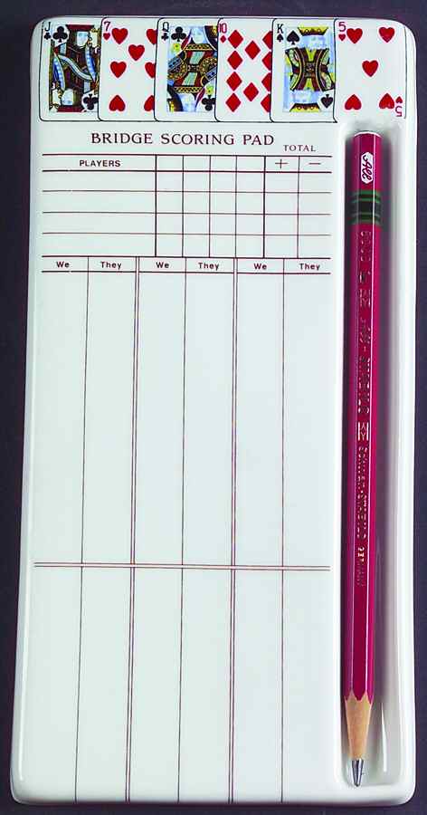 Cut for Coffee Ceramic Bridge Scoring Pad w/Pencil by Queen's-1