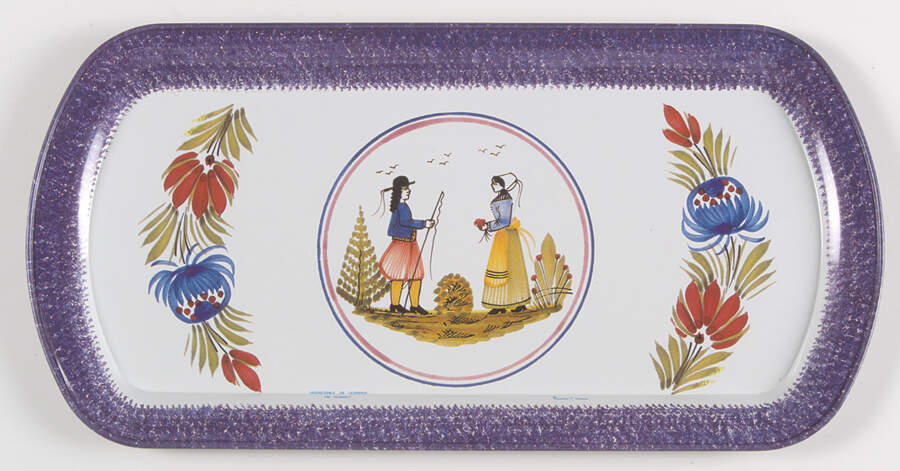 Tradition Oblong Tray Metal 11" by Quimper-1