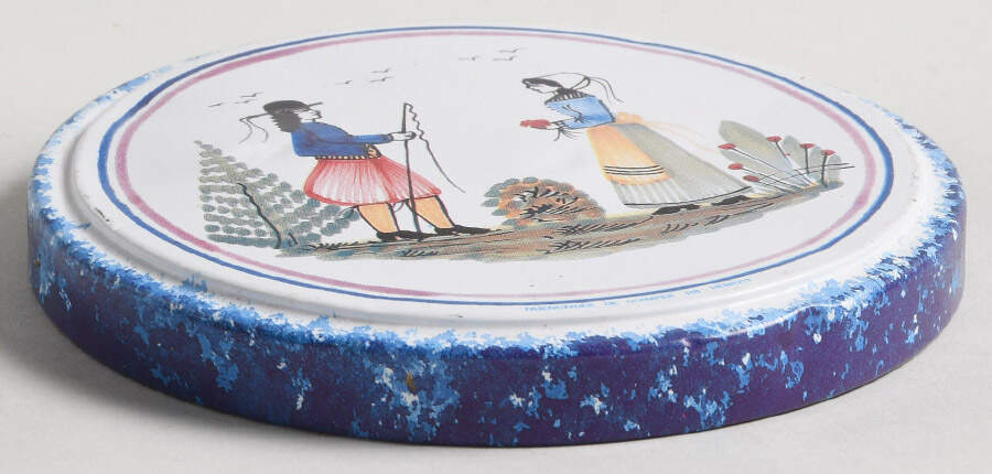 Tradition Lid for Tall Round Metal Box by Quimper-1
