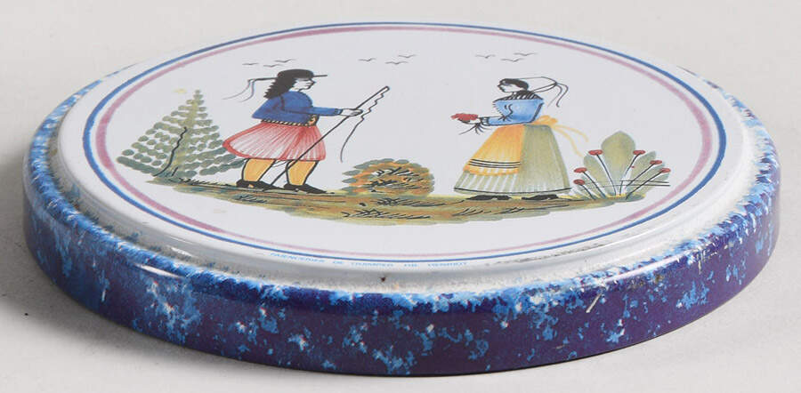 Tradition Lid for Round Metal Box by Quimper-1