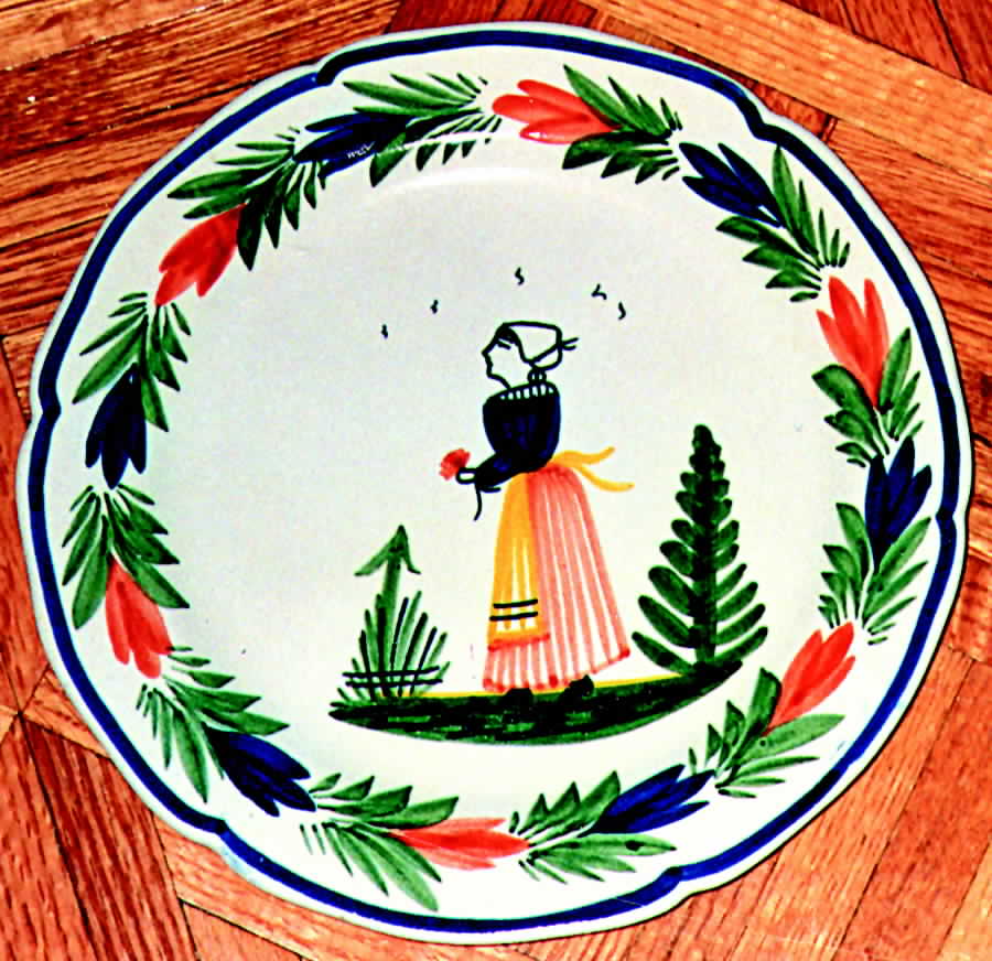 QUI14 Dinner Plate by Quimper-1