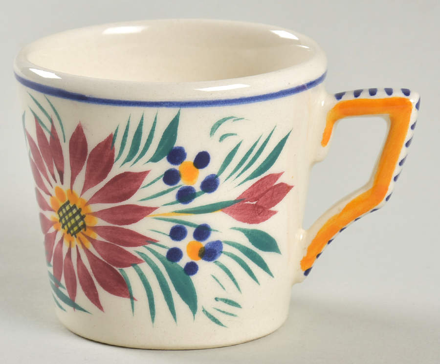 Fleuri Flat Demitasse Cup by Quimper-1