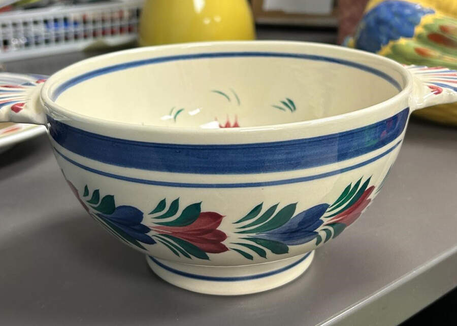 Fleuri Lugged Cereal Bowl by Quimper-1