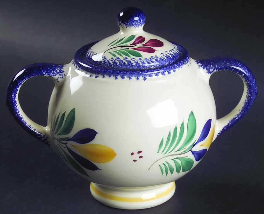 Fleuri Sugar Bowl & Lid by Quimper-1