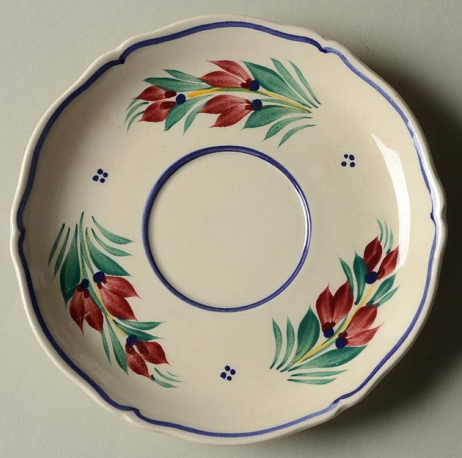 Fleuri Saucer by Quimper-1