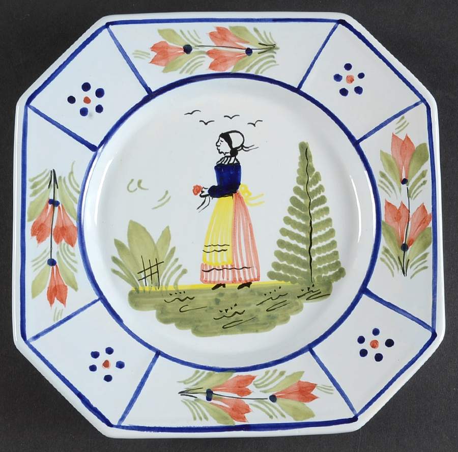 QUI18 Salad Plate by Quimper-1