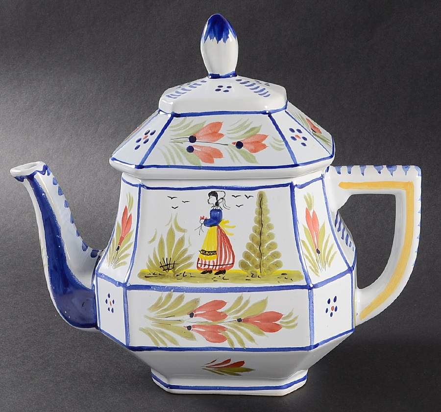 QUI18 Teapot & Lid by Quimper-1