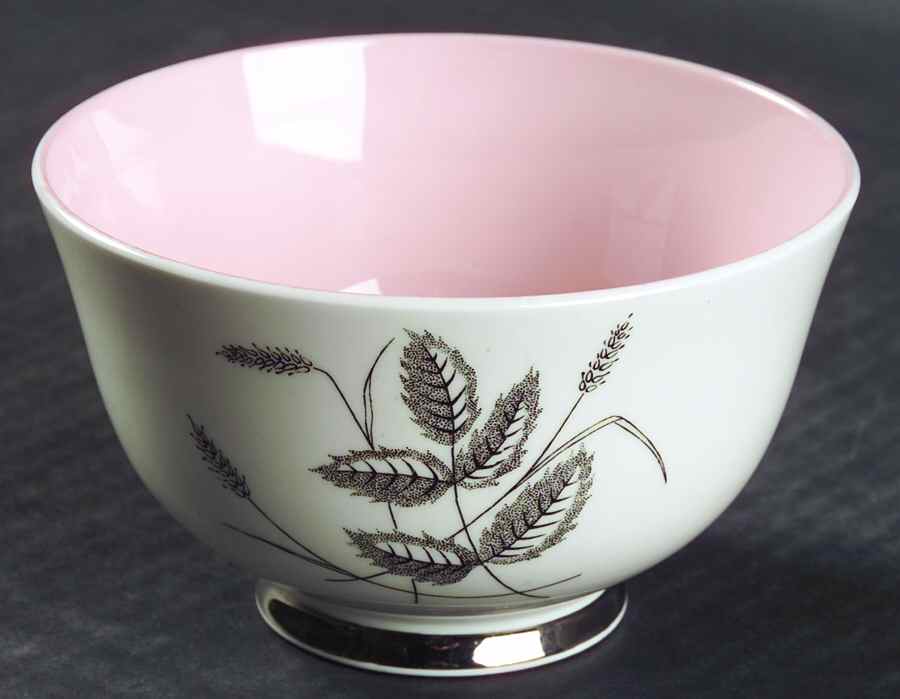 Harvest Pink Open Sugar Bowl by Queen Anne (England)-1