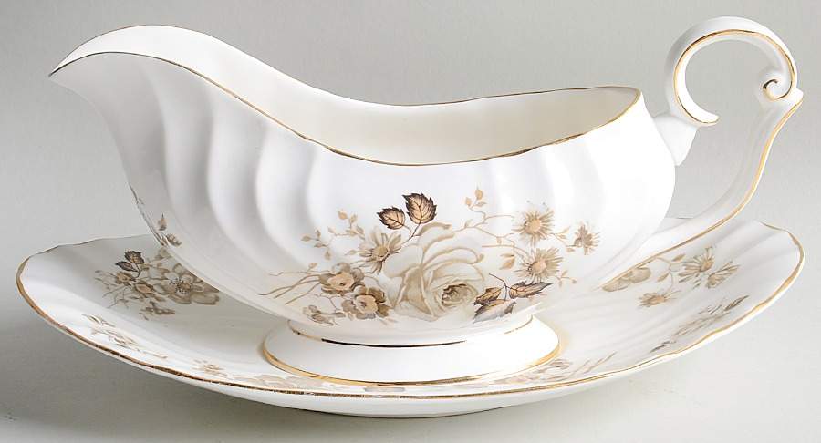 Terra Nova Gravy Boat & Underplate by Queen Anne (England)-1
