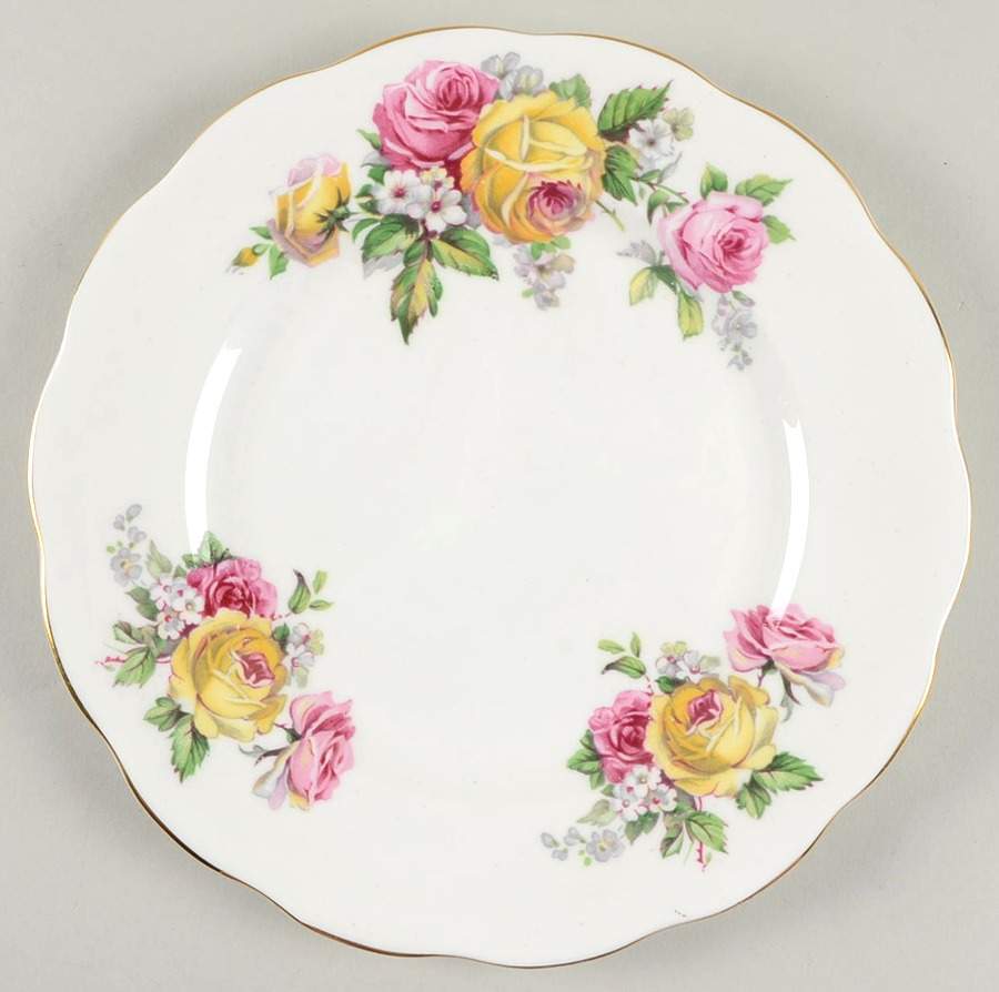 Manor Roses Salad Plate by Queen Anne (England)-1