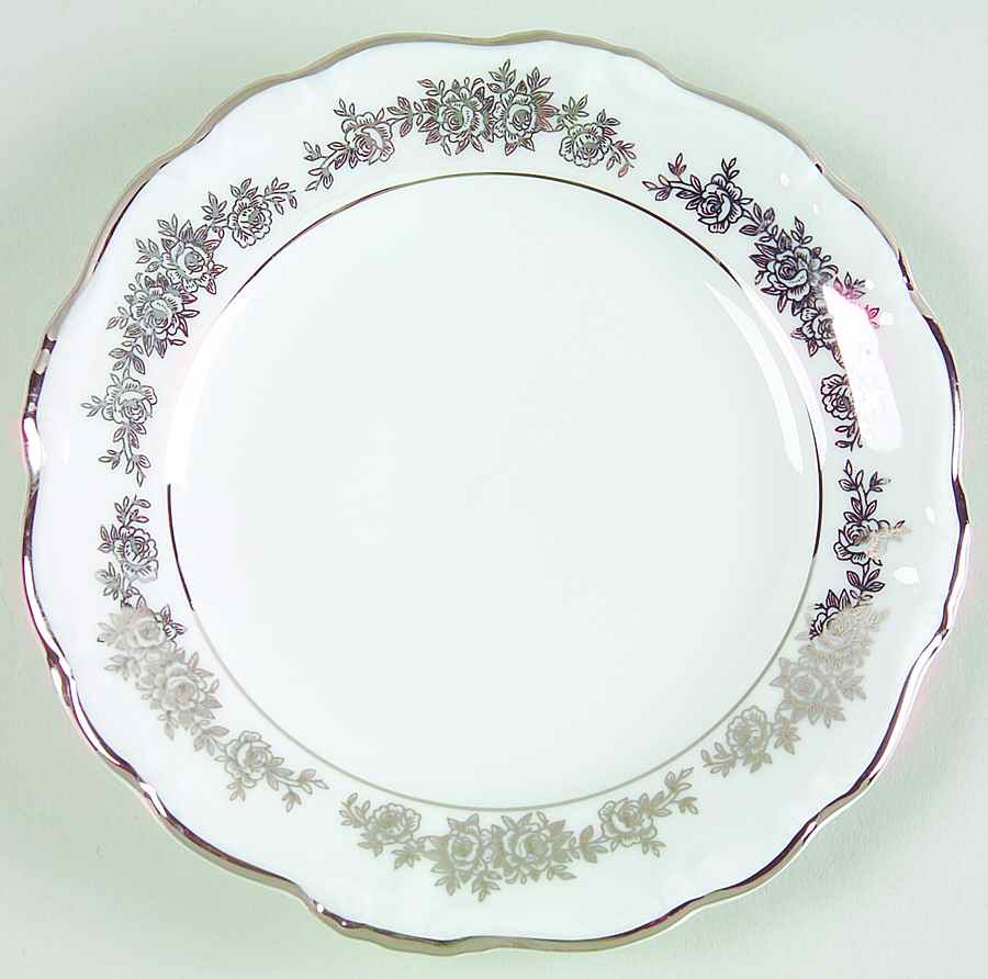 Tuxedo Bread & Butter Plate by Queen Anne (Bavaria Germany)-1