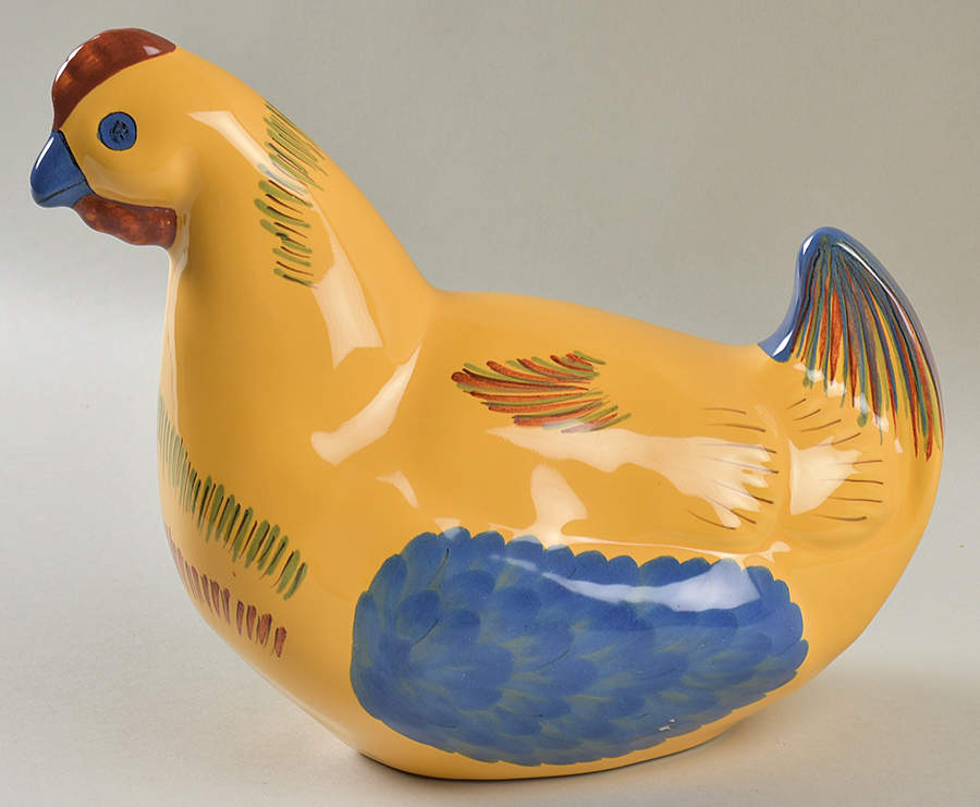Le Coq De Campagne Hen Figurine by Quimper-1
