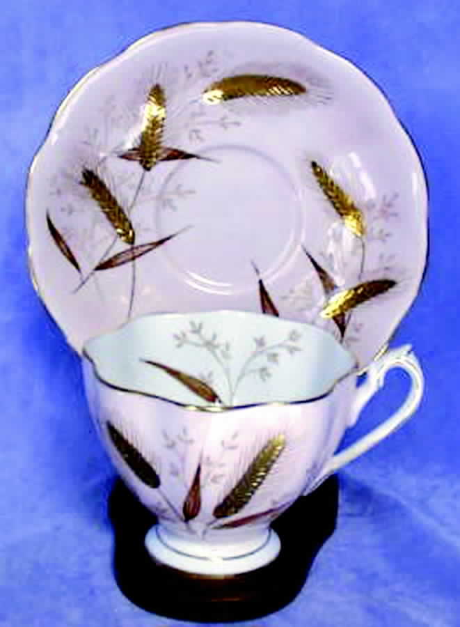 5492 Pink Footed Cup & Saucer Set by Queen Anne (England)-1
