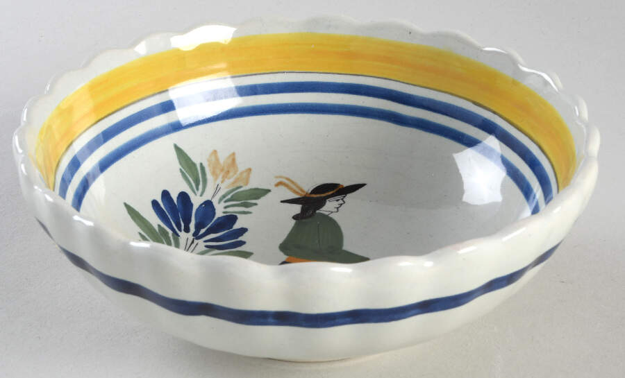 Henriot (Lady Or Man Center) Coupe Soup Bowl by Quimper-1