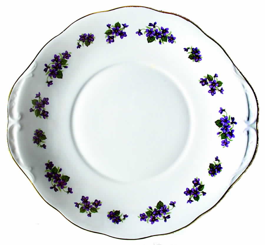 QUA27 Handled Cake Plate by Queen Anne (England)-1